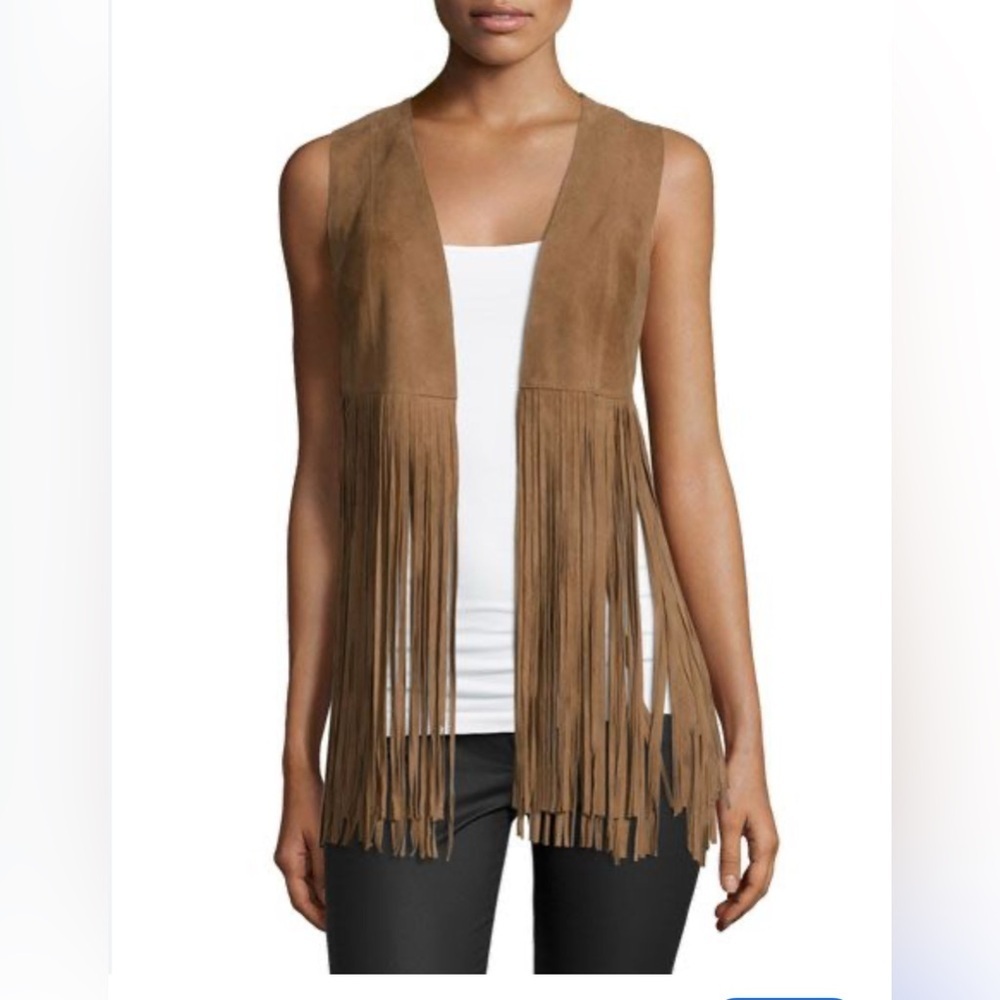 Lamarque Tan Suede Vest